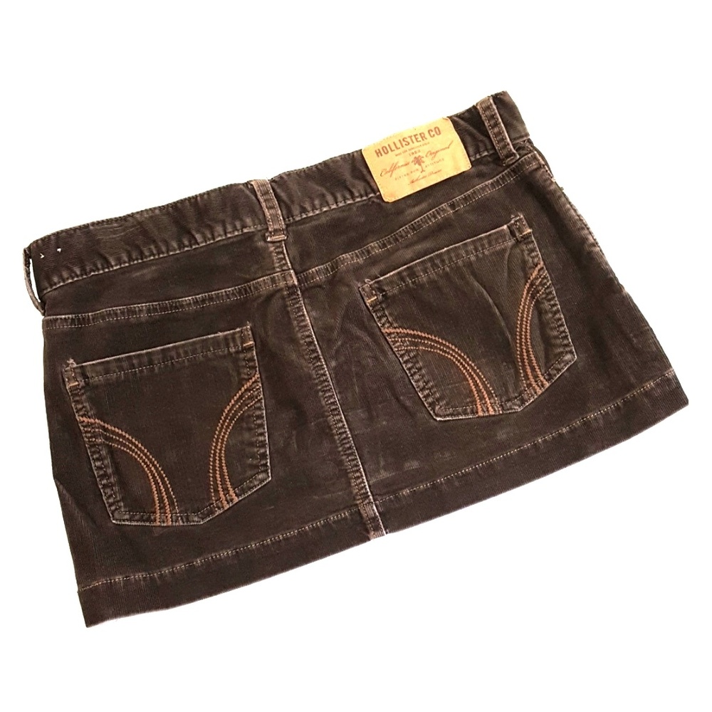Hollister Brown Corduroy Skirt Size 5 Stretch